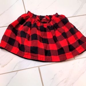 Buffalo plaid lined skirt
